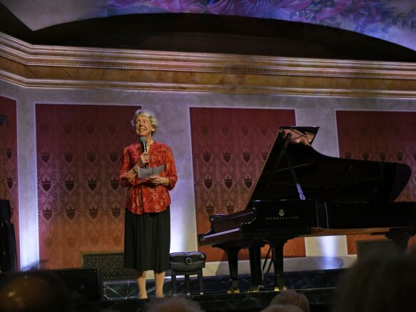 Judy Martin, administrative director of Matinée Musicale, welcomed everyone. {{brizy_dc_image_alt imageSrc=