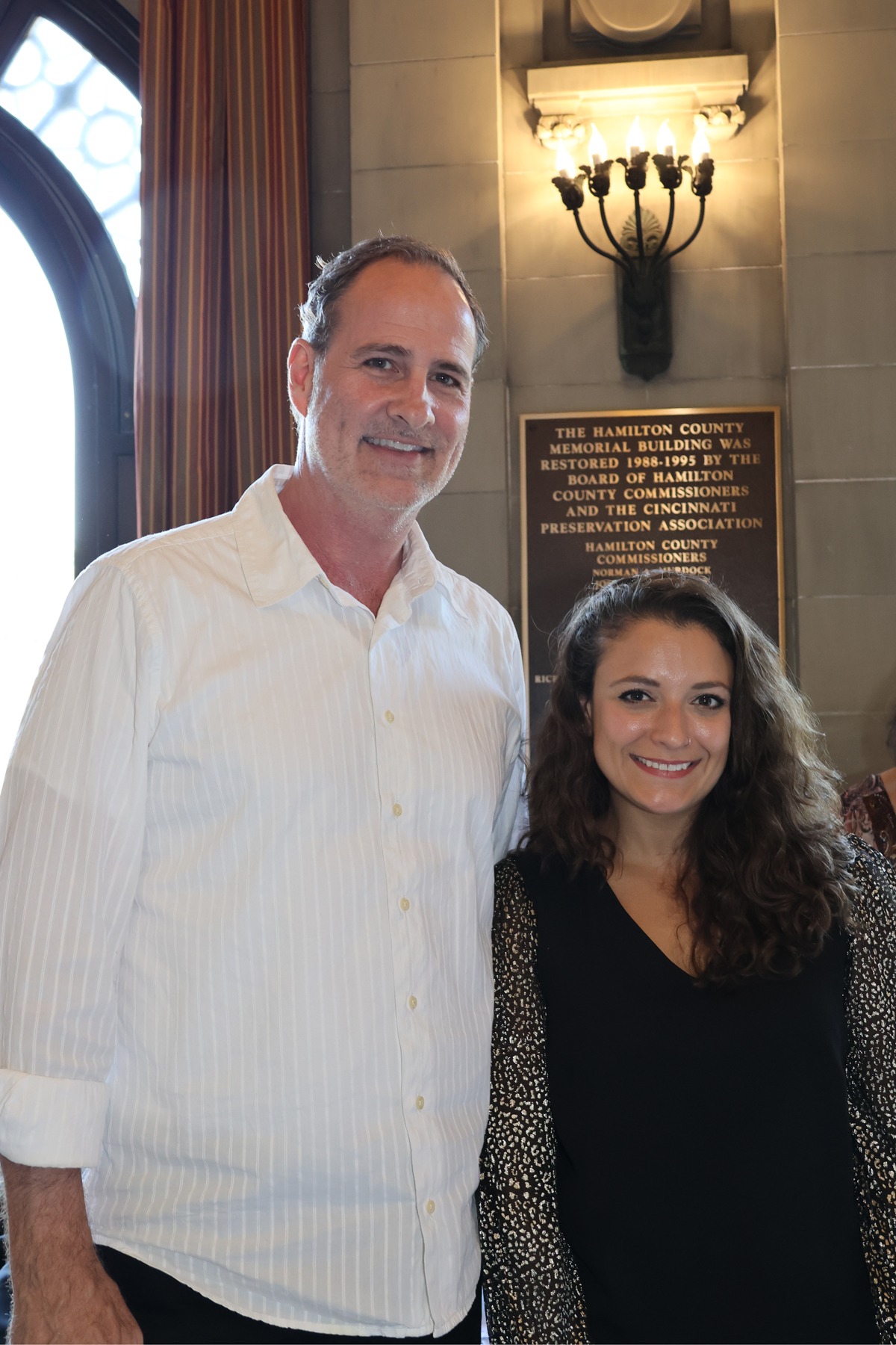 Milena and an appreciative Memorial Hall usher