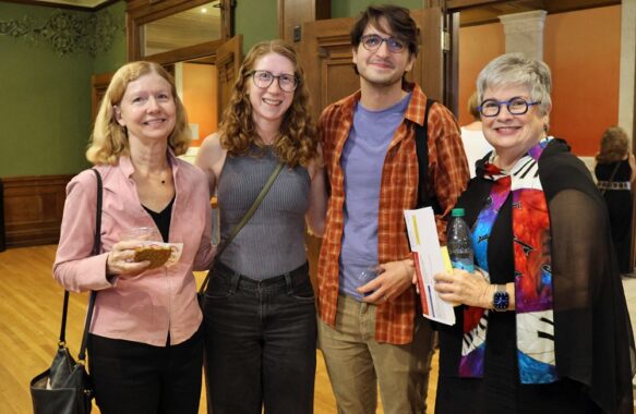 Group of people at the reception after the recital {{brizy_dc_image_alt imageSrc=