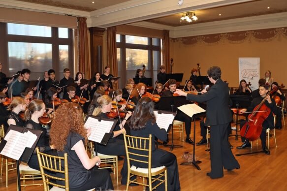Ellen Stephens conducted the Immanuel School of Music Orchestra