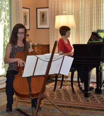 Ellen Stephens, cello, and Marjorie Fryxell, piano, performed 12 Variations on “Ein Mädchen oder Weibchen”, Op. 66 by Ludwig van Beethoven.