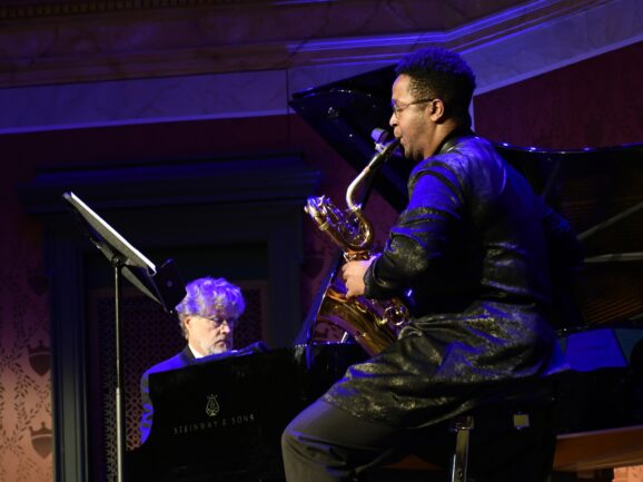 Steven Banks performing on Baritone Saxophone