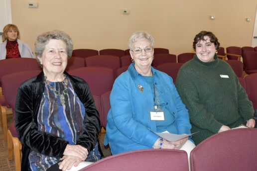 Lynn Klahm and friends socializing before the concert