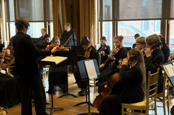 Orchestra performed at reception