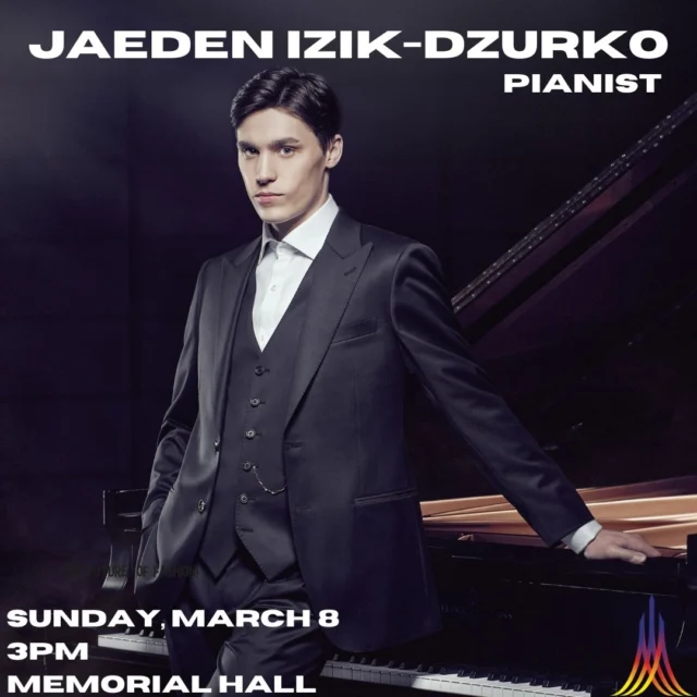 Winner of the 2024 Leeds International Piano Competition and recipient of the Dame Fanny Waterman Gold Medal, 25-year-old Canadian pianist Jaeden Izik-Dzurko has been celebrated by audiences, critics and composers alike for his communicative power, refined technical command and artistic maturity. A few months before his triumph in Leeds, Jaeden became the first Canadian Grand Prize Laureate in an instrumental edition of the Concours musical international de Montréal in May 2024.

Don't miss his Cincinnati debut on March 8th at Memorial Hall!

🎟️ Link to tickets and more info in our bio!

#MMC #recitalseries #solorecital #piano #pianist #cincyarts