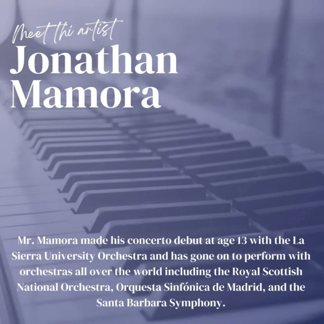 Jonathan Mamora kicks off our 113th recital series this Sunday at 3pm at Memorial Hall OTR!Get your tickets now using the link in our bio!