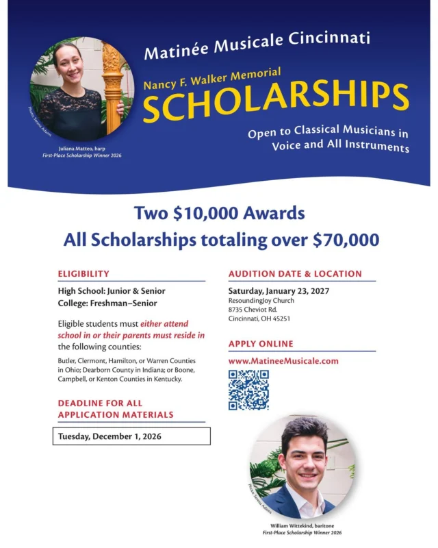 Applications for the 2027 Nancy F. Walker Memorial Scholarship Competition are now open! You can find all of the application details using the link in our bio.